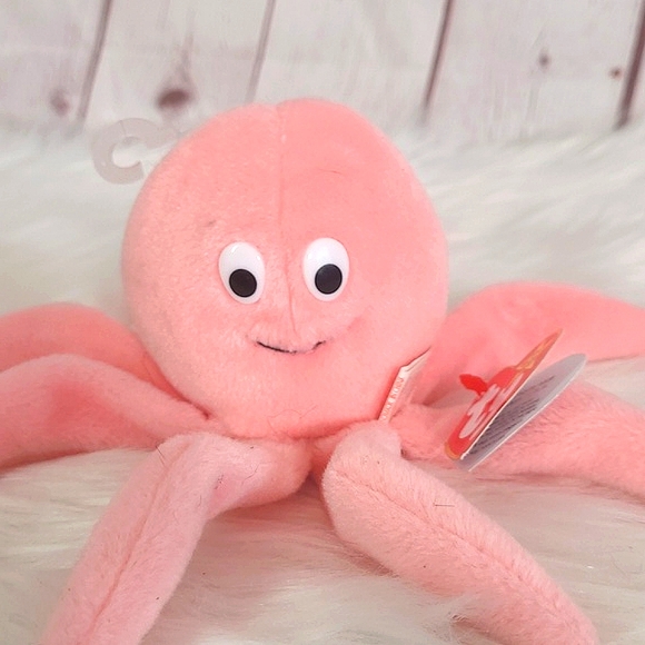 RARE Ty Beanie Baby INKY the Octopus TAG ERRORS 1993 1994 PVC PRISTINE CONDITION - Picture 5 of 10